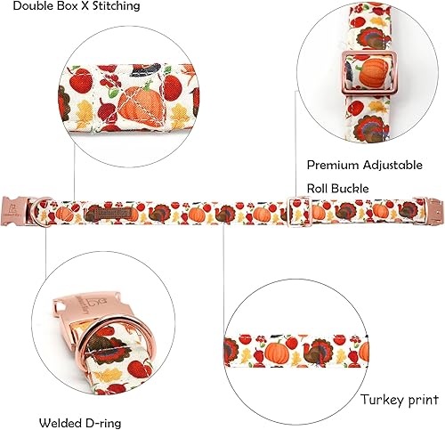 Miniatura 7 de Lionheart glory Collar de perro floral de alta calidad, collar de primavera para perro, ajustable, resistente, para perros medianos