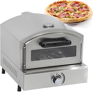 Portable Gas Pizza Oven, Stainless Steel Countertop Pizza Maker with Pizza Stone, Outdoor Grill for Home & Commercial Use, Perfect for Delicious Pizzas
