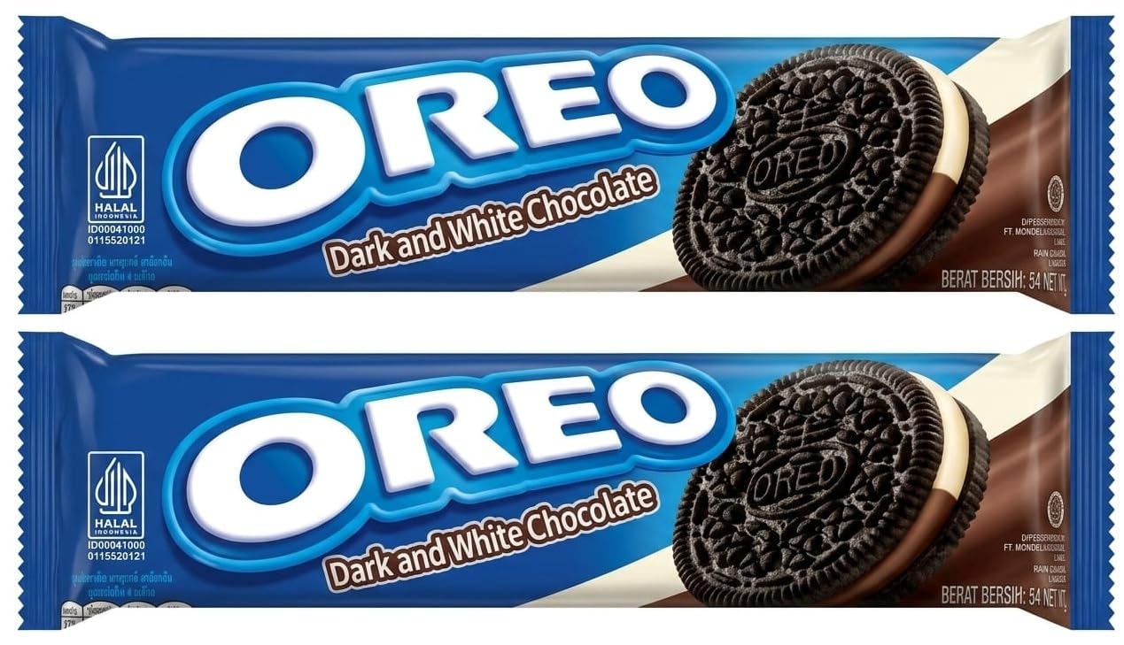OREO Dark and White Chocolate Sandwich Biscuits, Each 105g X Pack of 2 (From Indonesia) Get Flavourito Kunafa Chocolate 20g Absolutely Free From DECADENT FOODS-image-28
