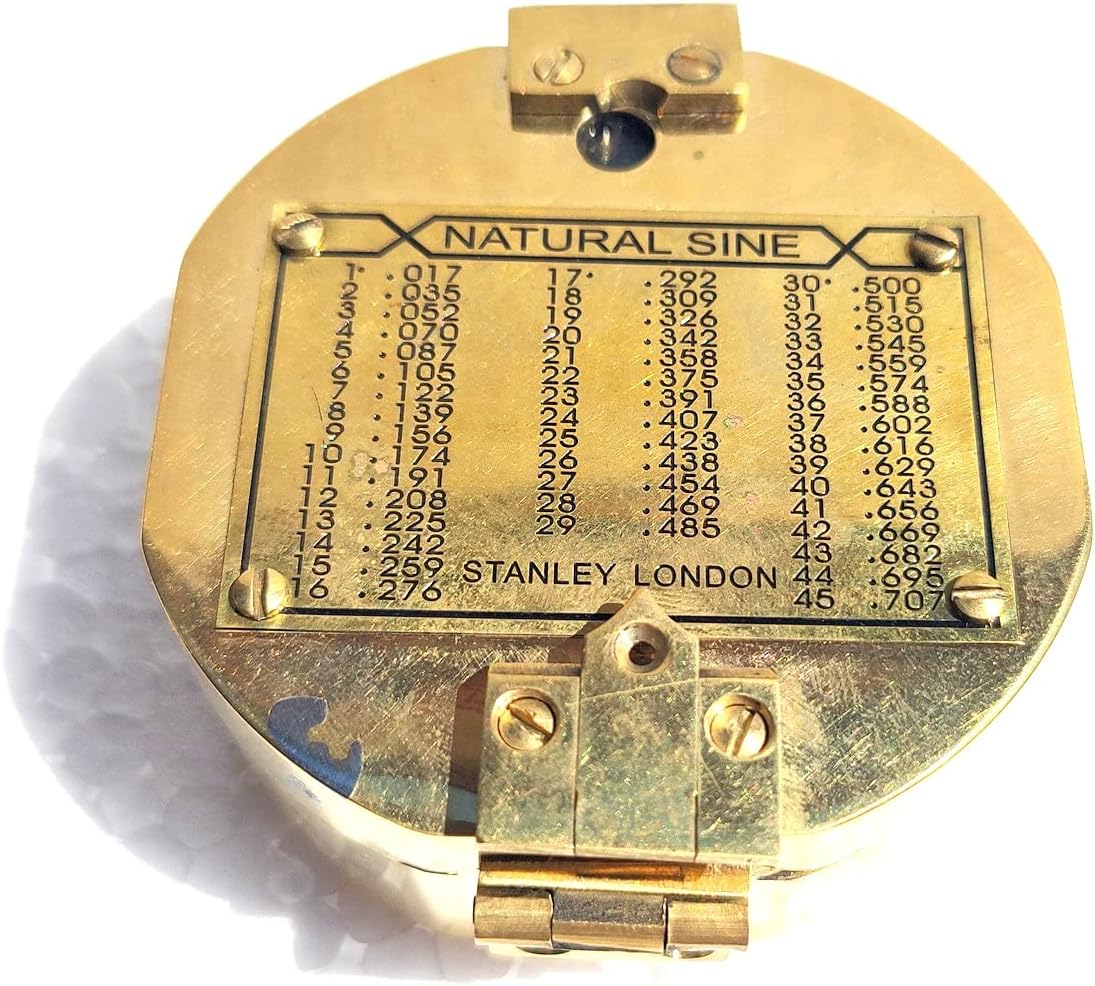 Golden Polish Nautical Antique Brunton Compass Vintage Brass Brunton Size 3 Inch