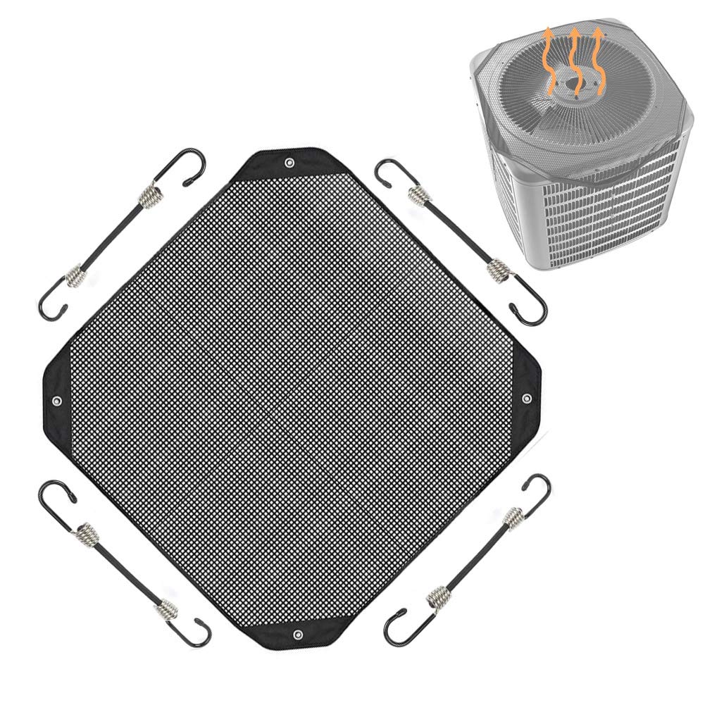Air Conditioner Cover for Outside Units, AC Cover Mesh Leaf Guard All Season Universal AC Defender (32 inch)