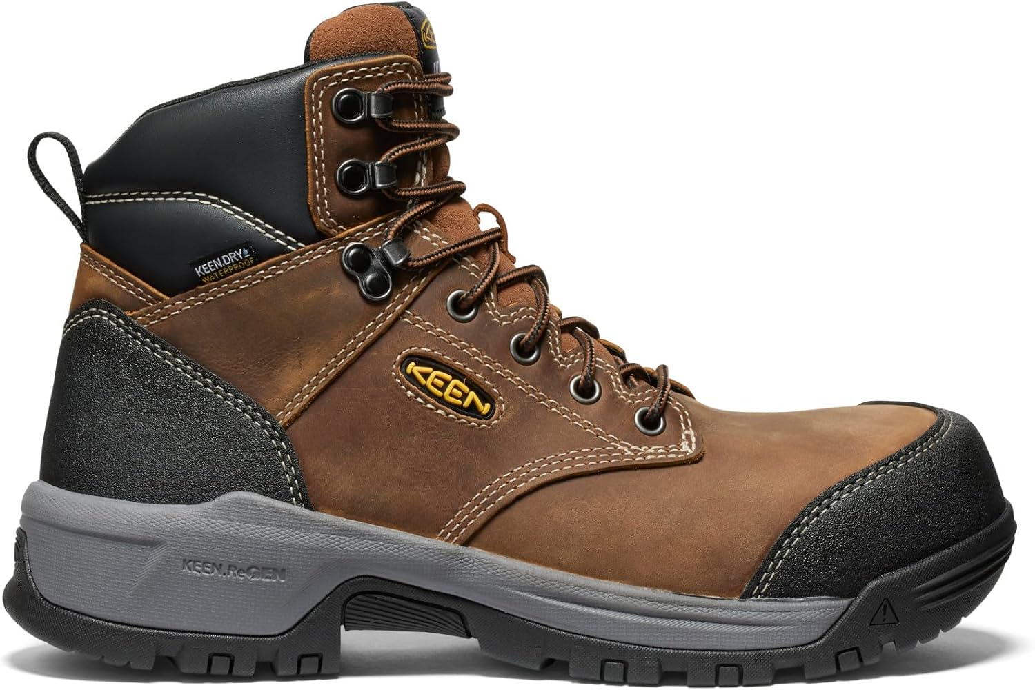 KEEN Utility mens Evanston 6" Composite Toe Waterproof Leather Durable Construction Work Boots - Image 3