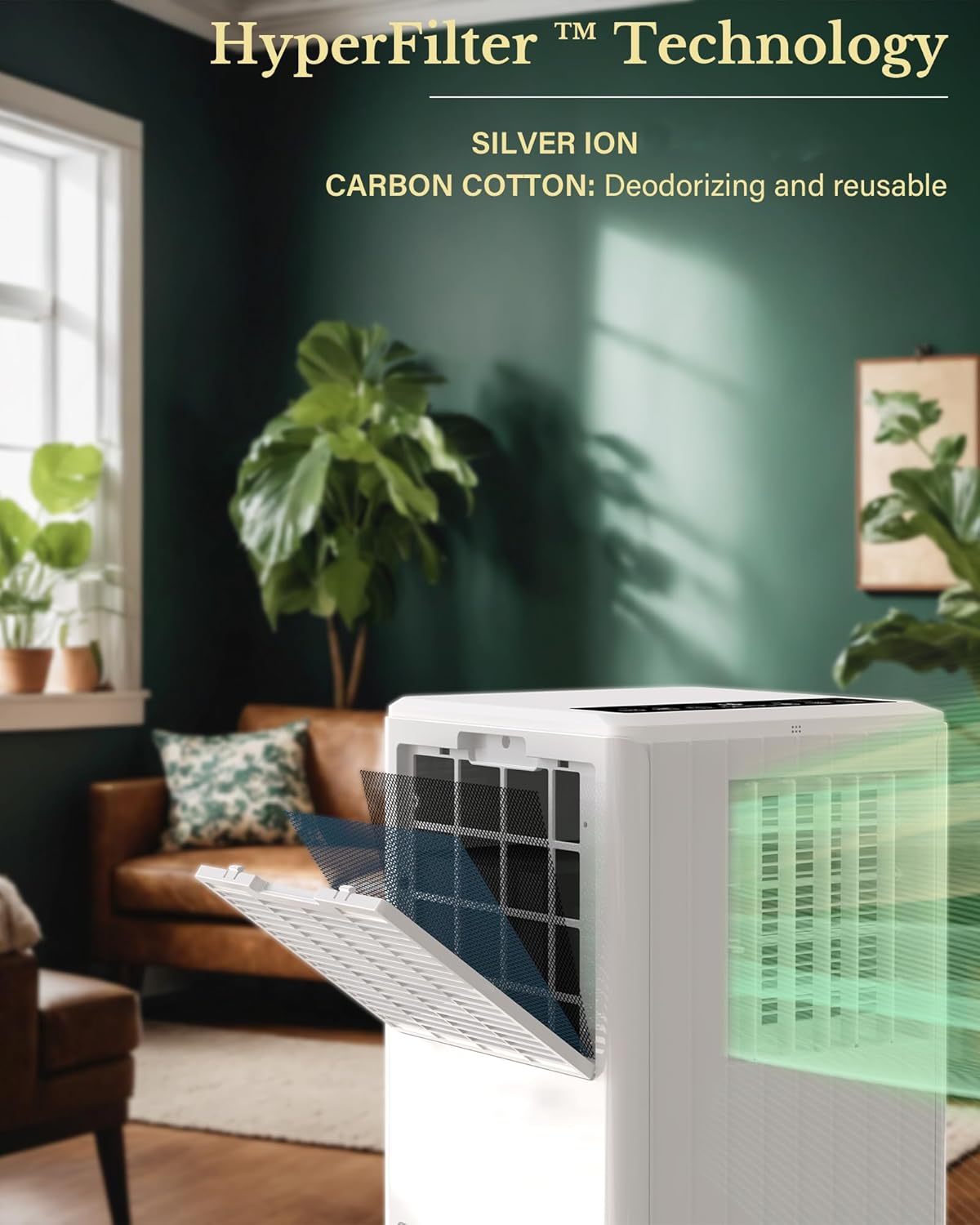 GAOMON 8000 BTU Portable Air Conditioner with Remote Control,3-in-1 Portable AC Unit Up to 350 Sq.Ft,Cool,Fan,Dehumidifier,Bedroom,Office,Apartments,White