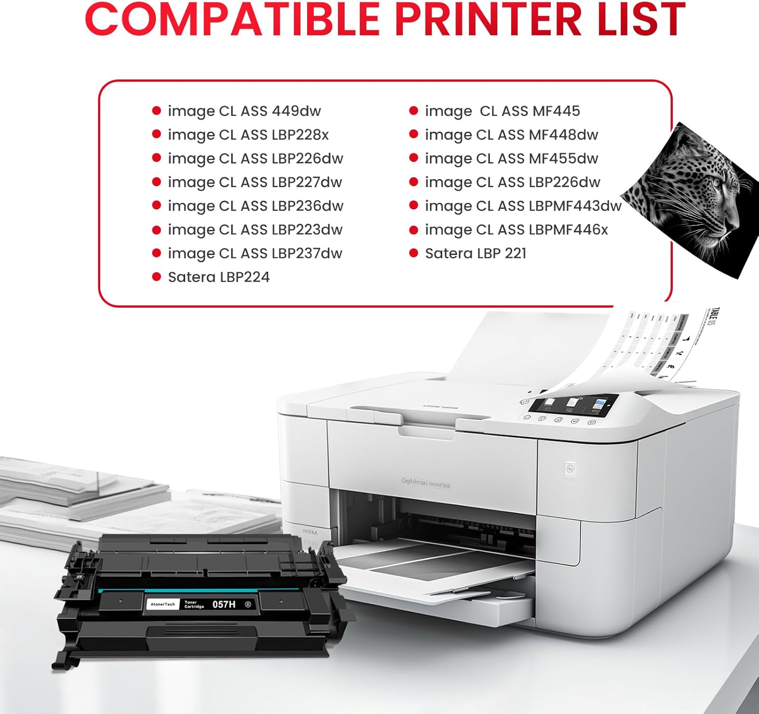 057/057H High Yield Toner Cartridge Replacement for Canon 057H/057/CRG-057 Toner Compatible with Canon ImageCLASS MF445dw MF448dw MF449dw LBP226dw LBP227dw Printers|10000-Page Capacity