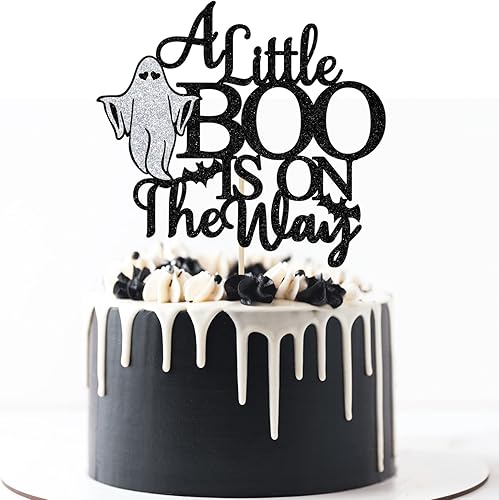 A Little Boo is on The Way - Decoración para tartas de Halloween, baby shower, Little Boo, decoraciones temáticas de Halloween para fiestas de baby