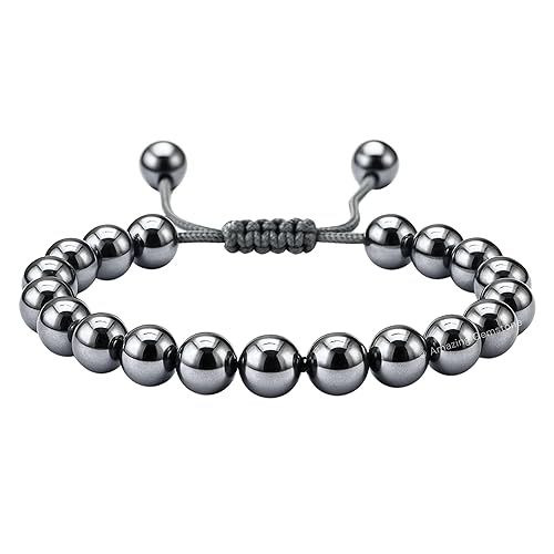 Vista 391 de Amazing Gemstone Yaxaite Bracelet for Women Men's Gifts - Protection Healing Crystal Bracelet - 8mm Gemstone Beaded Adjustable Bracelet Pulseras