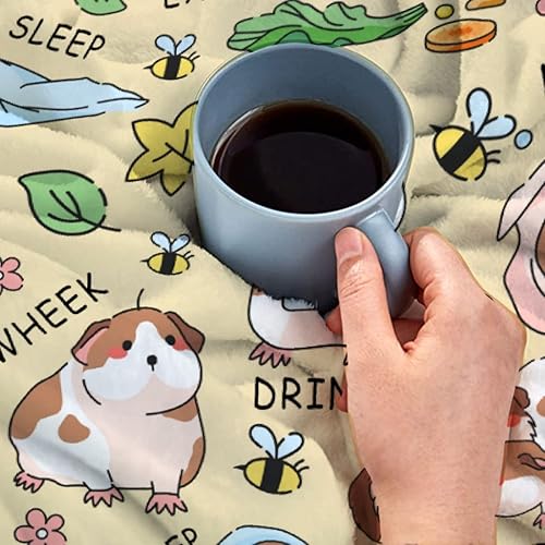 Miniatura 5 de Bonita manta de conejillo de indias, regalos para niños, divertida manta de impresión diaria de conejillos de indias, colcha de felpa de franela