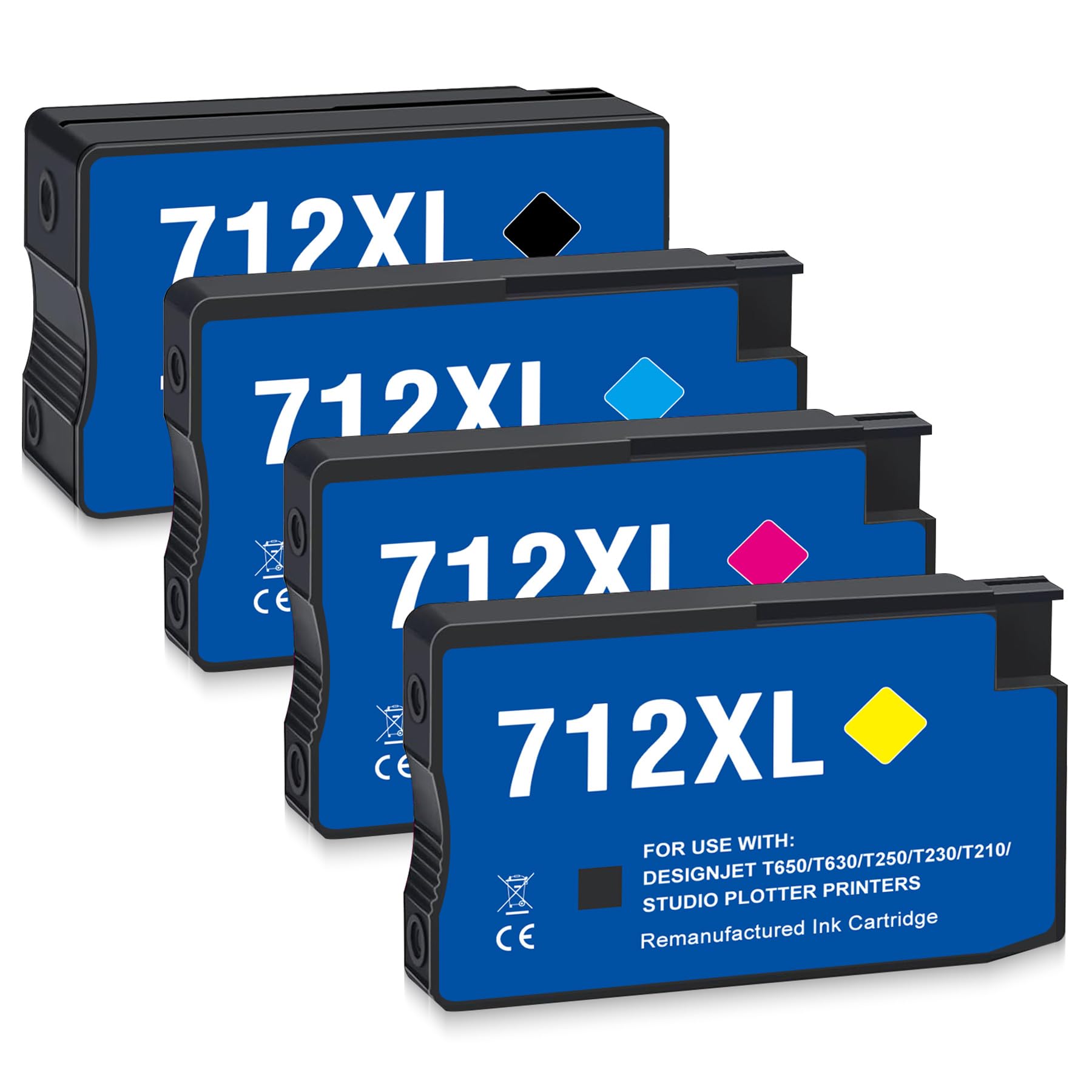 LCL Remanufacturado Cartucho De Tinta 712 712XL 80ML+3 * 29ML