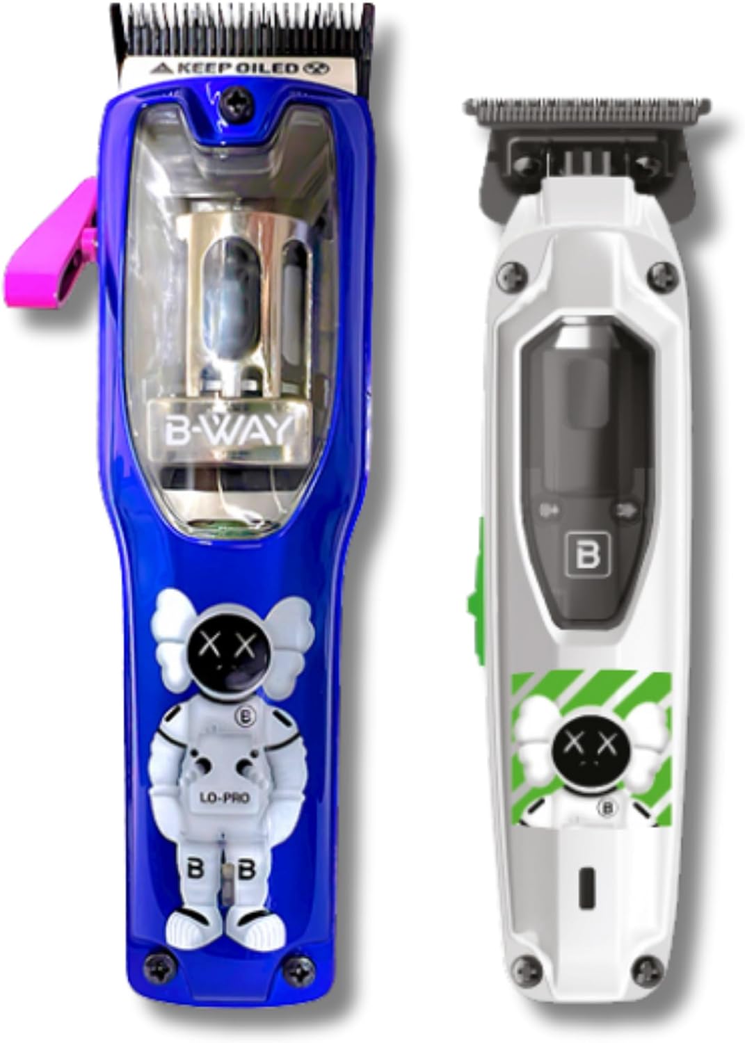 BWAY Professional Hair Clippers for Men, Cordless Barber Clipper and Trimmer Set, 2-in-1 Lo-Pro X Hair Clipper with Zero Gap T-Pro Trimmer, Rechargeable Electric Hair Cutting Grooming Kit