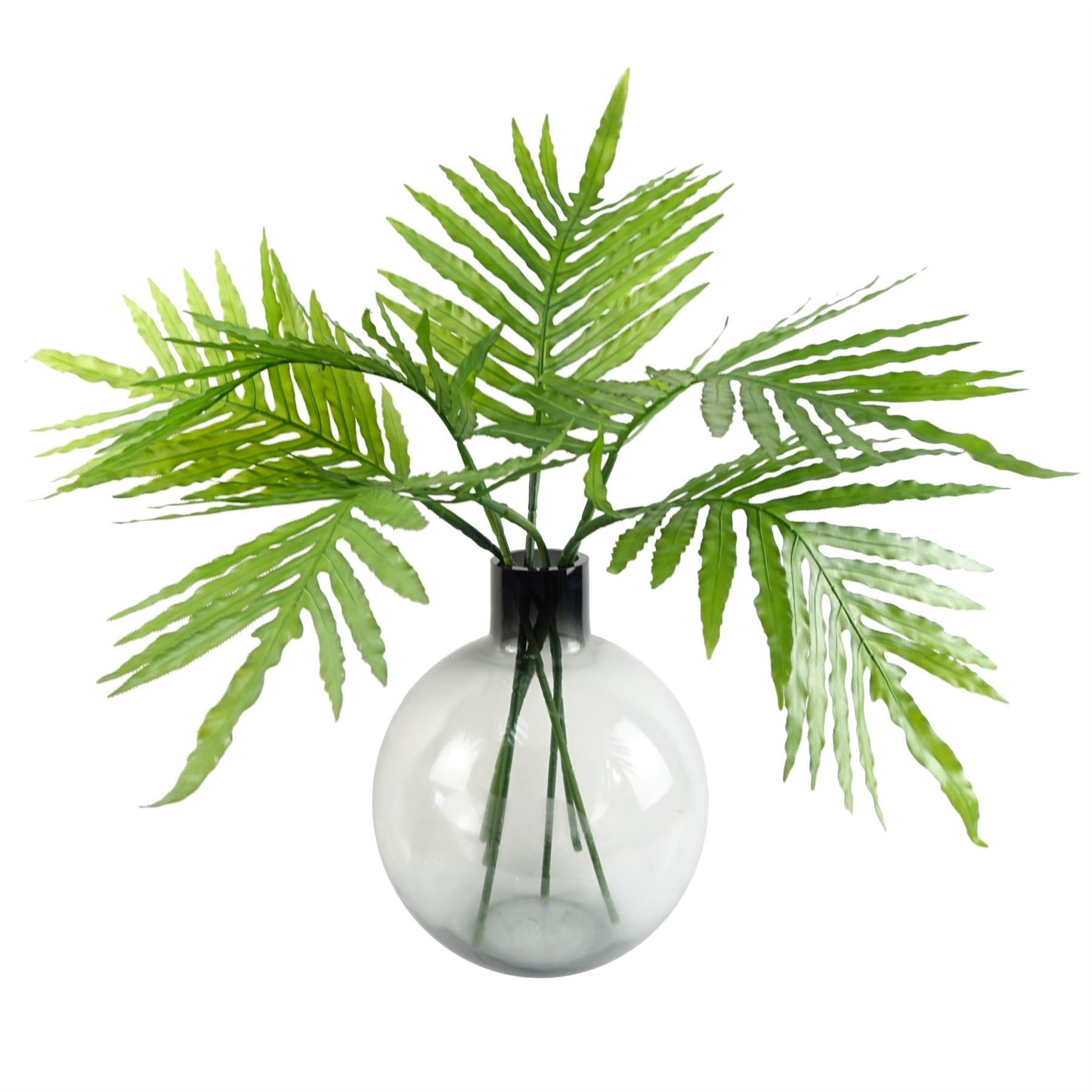 Leaf Design Artificial Flower Display with Vase
