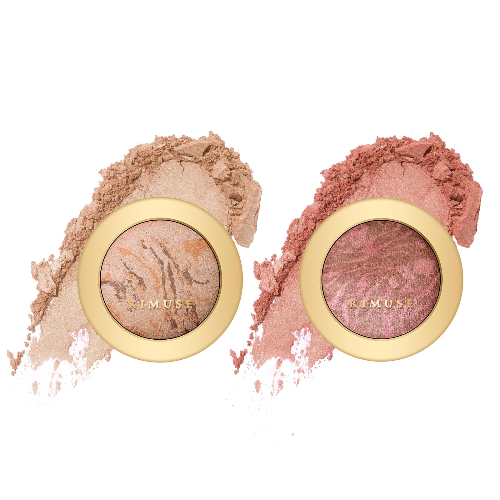 KIMUSE Lighting Glow Baked Foundation & Lightweight Natural Finish Baked Blush