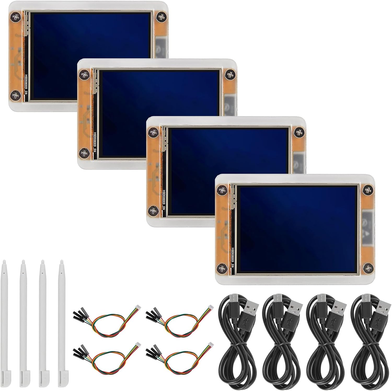 AITRIP 4 Pack 2.8" ESP32 Display ILI9341 Driver with Acrylic Case, 2.8inch ESP32-2432S028R ESP32 Display 240x320 Resistive Touchscreen TFT LCD, ESP32 Development Board for Arduino IDE
