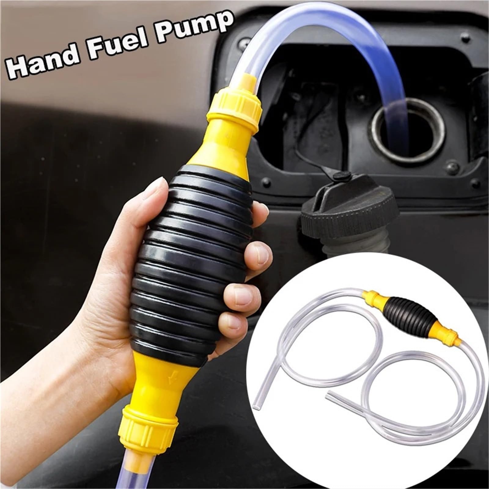 Pompa oleju Manuel absorbeur d'essence pompe à carburant manuelle voiture ventouse transfert pompe à carburant essence Diesel pompe Siphon pompy paliwa(E)
