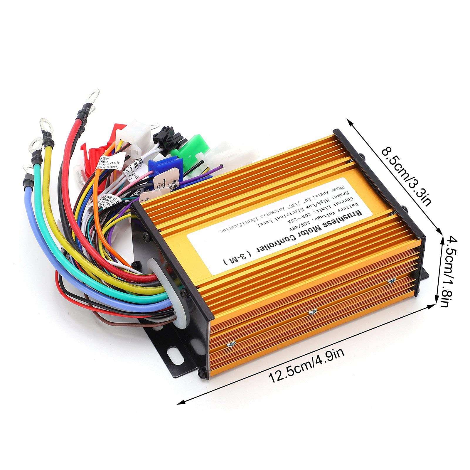 Acouto Controlador de Motor sin Escobillas para Bicicleta Eléctrica, 9 Tubos, 3 Modos, Controlador de Velocidad para Scooter Eléctrico, 48 V-72 V, Escalada Baja, Elimina el Ruido Estable del Motor