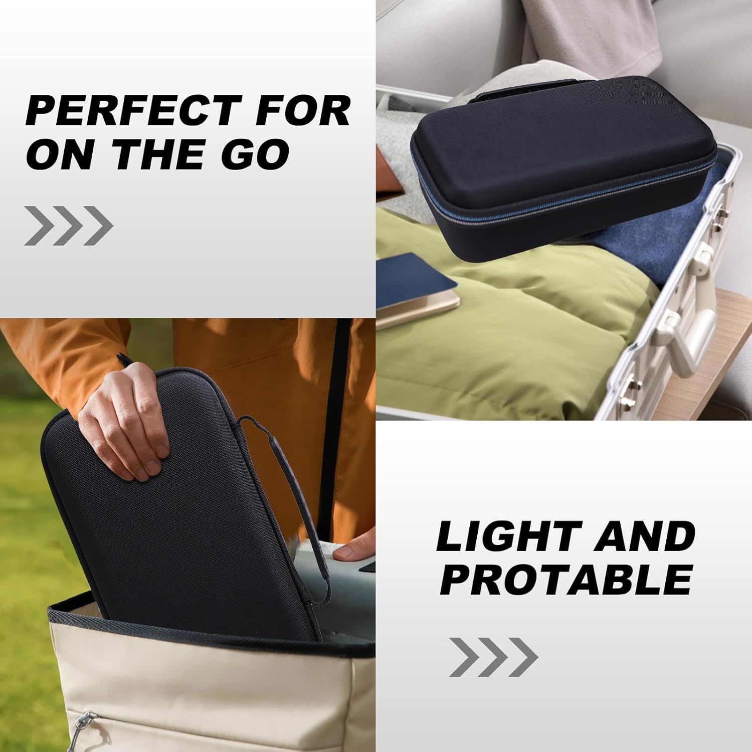 Hard Case for Insta360 X5, X4 Air, X4, X3, ONE X2 Action Camera and Accessories, Travel Insta360 Bag for Invisible Selfie Stick, Batteries, Charger, Fast Charge Hub- Black Carrying Storage Case