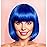 YOUNIGA Blue Bob Wig With Bangs 12 Inch Royal Blue Wig Short Synthetic Fiber Bob Wigs for Women Short Bob Wigs and Halloween Cosplay Wig for Daily Life Colorful Wigs With One Cap (Blue)