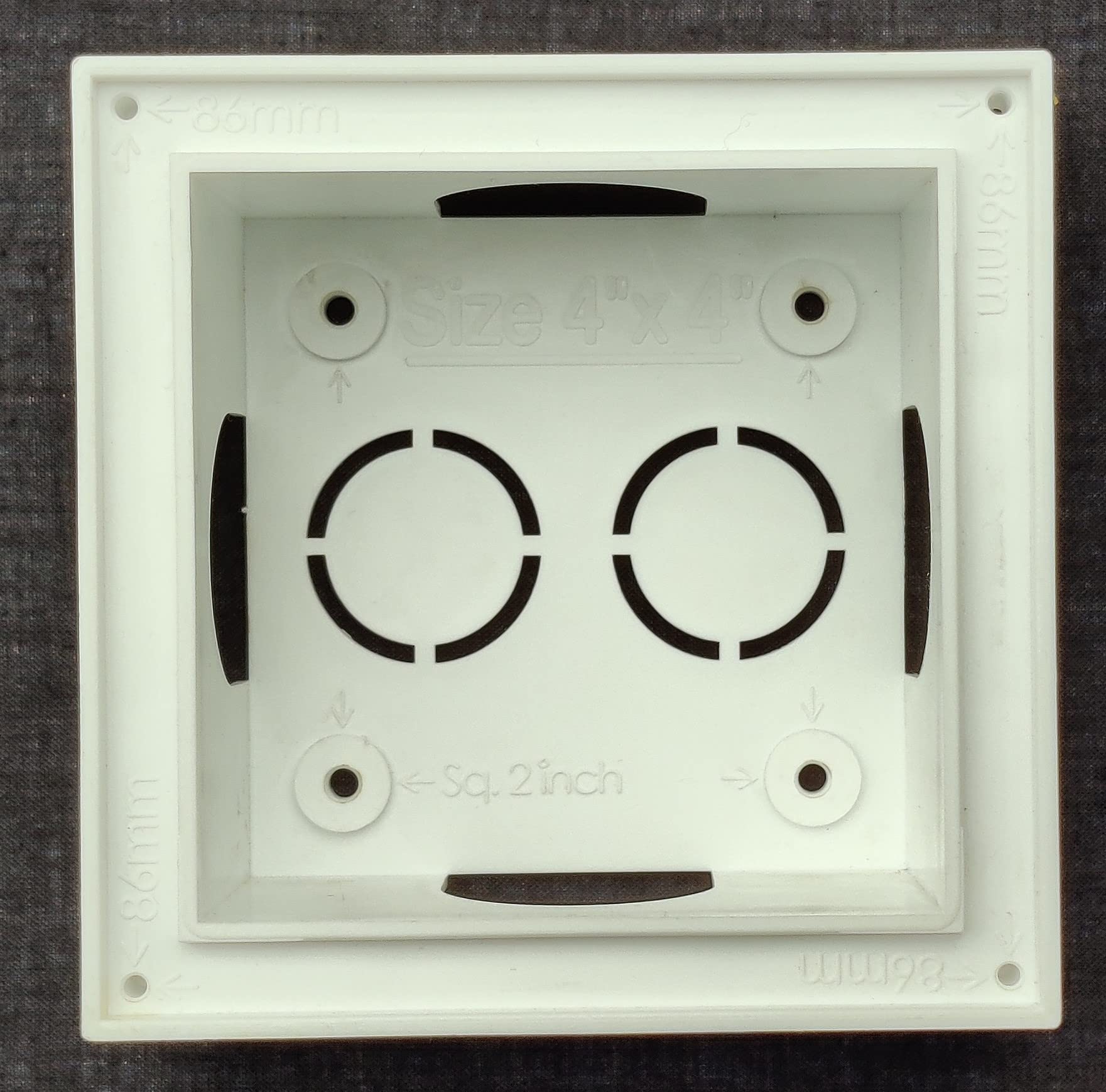 4"X4" Plastic Surface/Concealed Box, 1-2-3 module (pack of TWO)