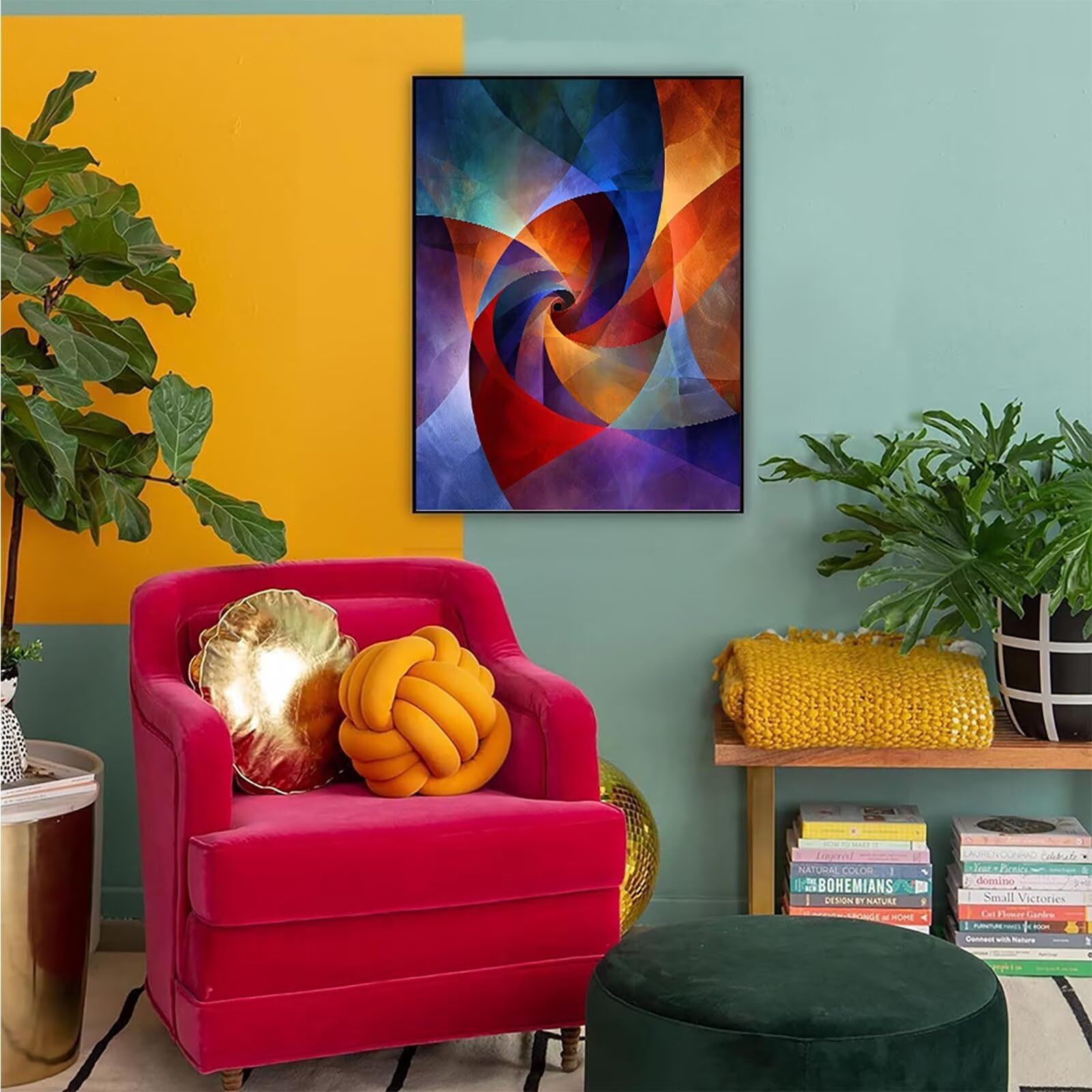 Diamond Painting Modello, Diamond Painting Erwachsene Vortice Bastelset, DIY Diamant Malerei Runder Vollbohrer Diamanten Kinder Malerei Stickerei Kreuzstich Dekoration, Geschenk 90 x 120 cm PJY9 6-6