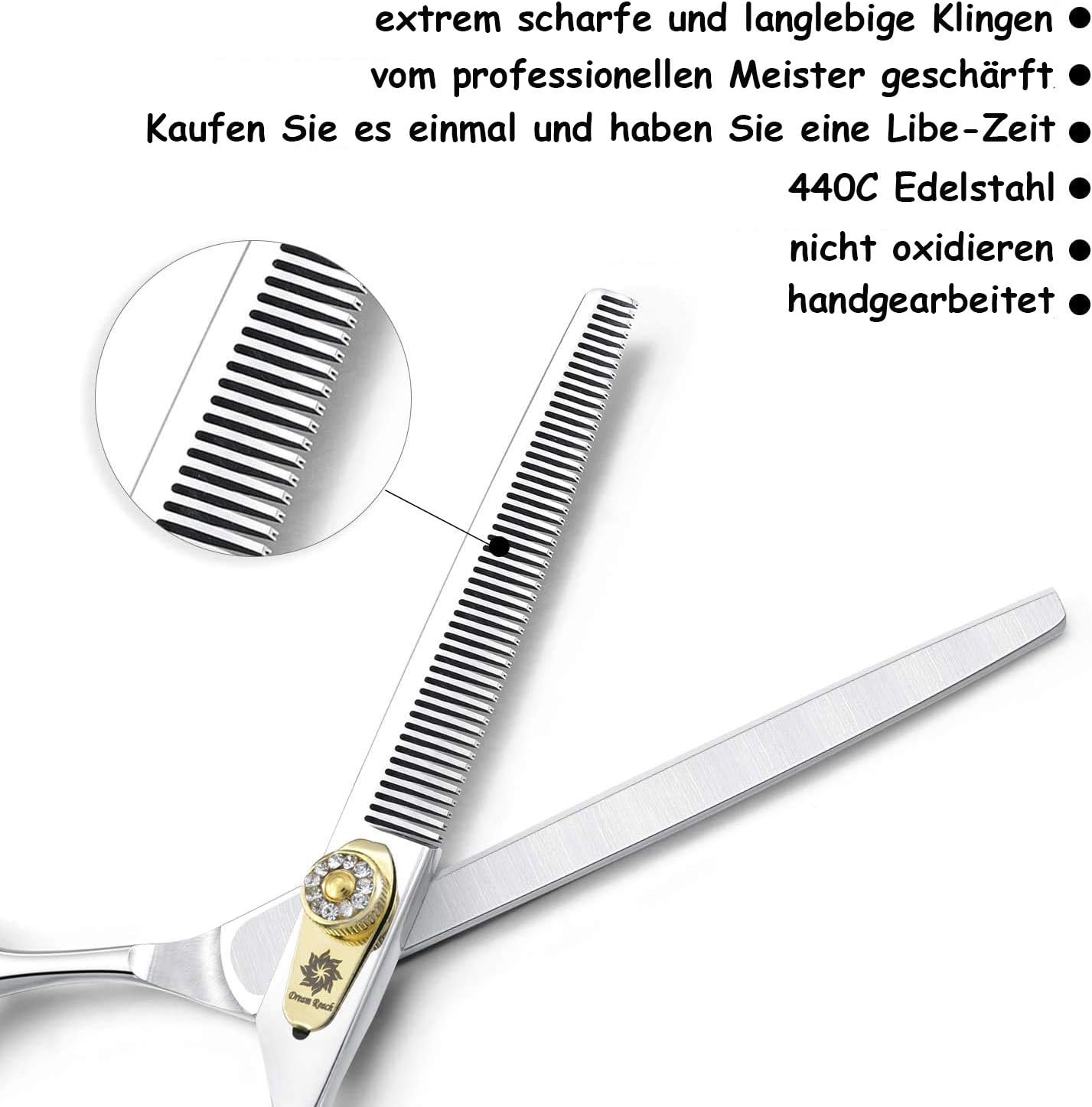 Dream Reach Dog Grooming Scissors - 7" Thinning Scissors, Texturing, Mixing and Layering for Dogs, Cats and Other Pets - Japanese 440C Stainless Steel 3