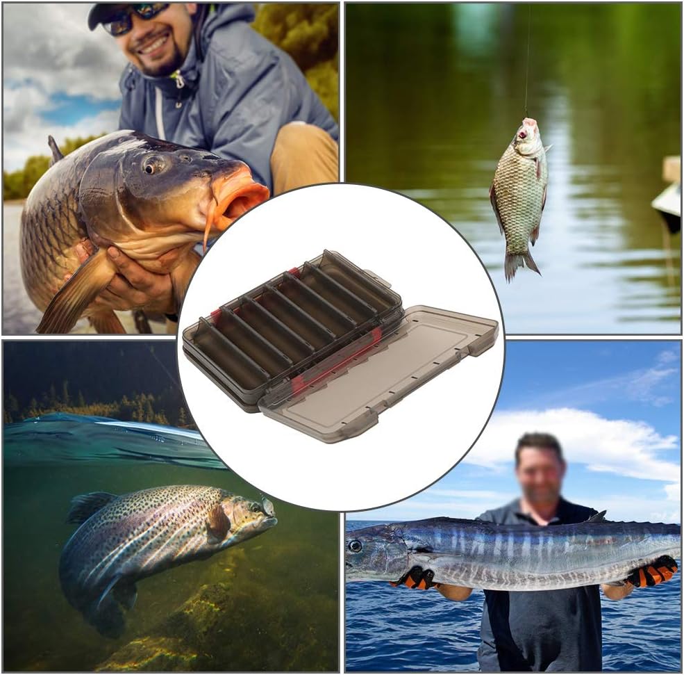 Transparent Double Sided Fishing Lure Box, Plastic Tackle Storage Tray Fishing Box Organizer Case : Sports & Outdoors