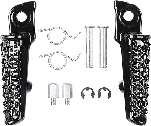 Vista 5 de Reposapiés delantero y trasero para motocicleta Honda CBR600RR 2003-2019 CBR1000RR 2004-2016 Negro#F+R