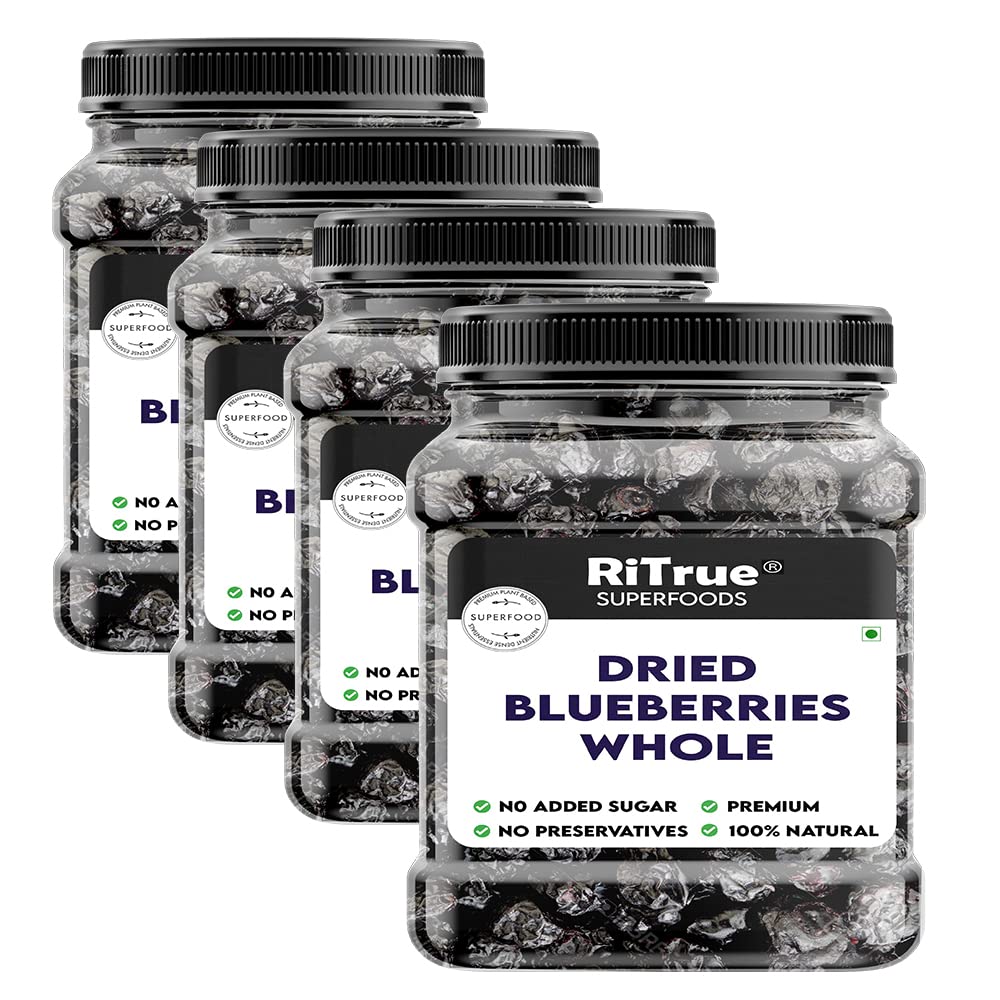 RiTrue - Dried Whole Blueberry - 1 Kg Jar - (Gluten Free, Vegan & NON GMO) Blueberries Dry Fruits blue berrry (B09KMBPWSD) Amazon Price History, Amazon Price Tracker