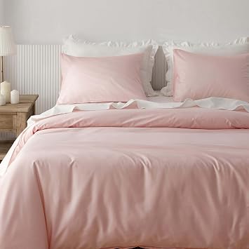 HeimenAogo Egyptian Cotton Duvet Cover Twin/Twin XL Sateen Weave, Silky Soft and Breathable Bedding Set with Zipper Closure,
