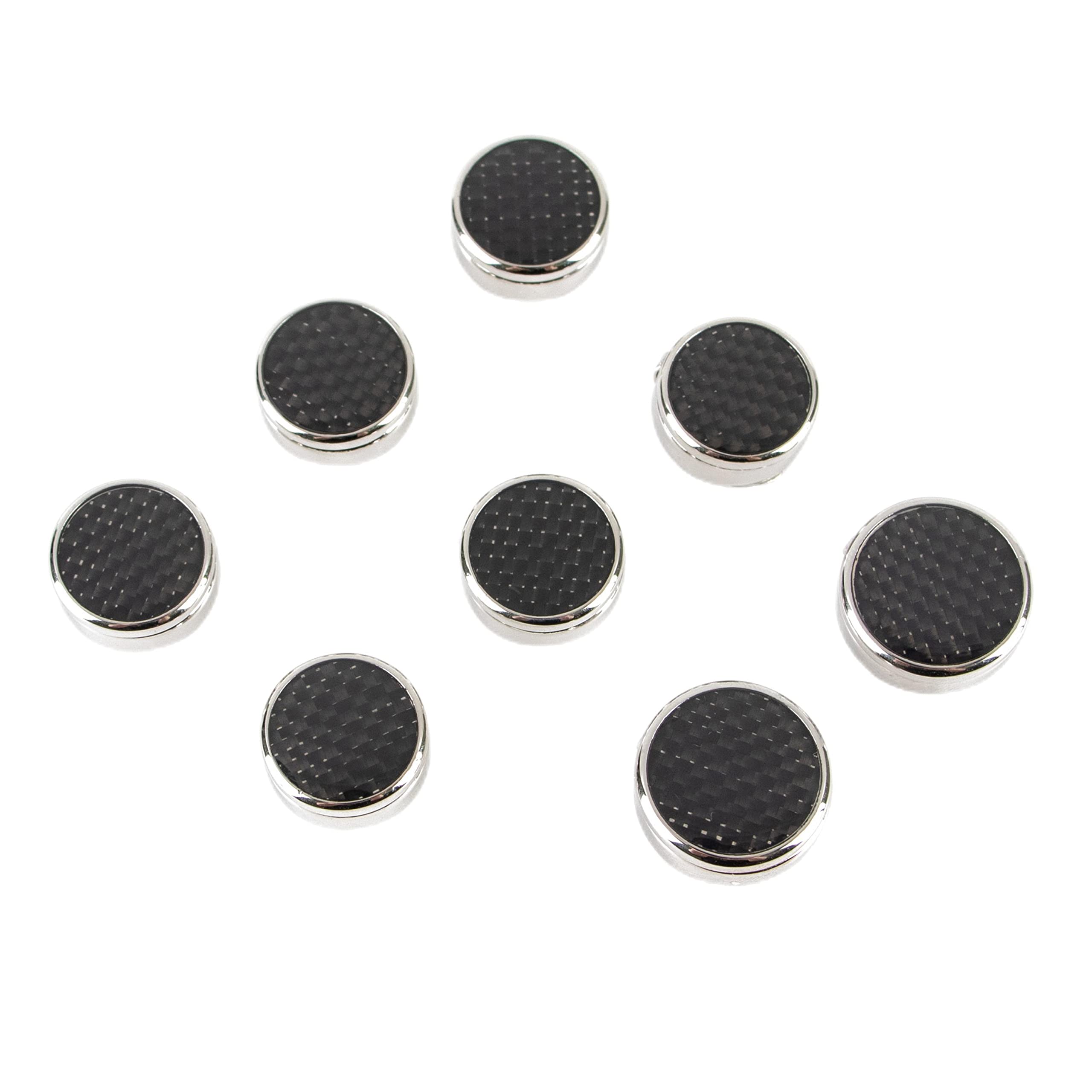 8Pcs Button Covers for Mens Shirts, Tuxedo Fake Studs