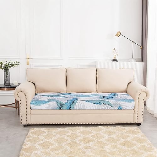 Miniatura 2 de NIBESSER Fundas de cojín impresas para sofá, fundas de cojín de repuesto para silla, suaves y elásticas para sofá, protector de muebles con parte
