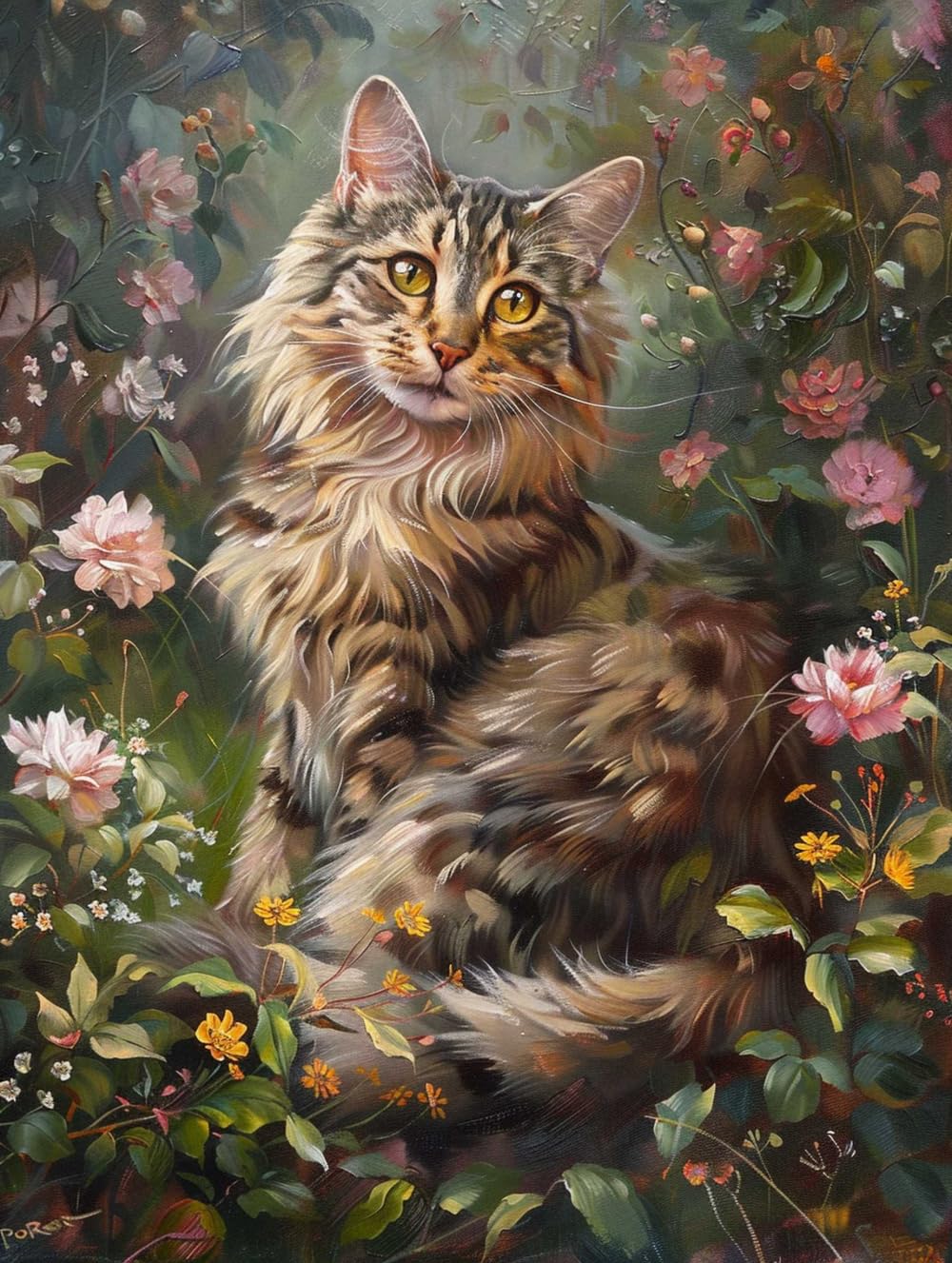 Rkflgew B 14Ct Cross-Stitch Kits Cat Animal Portrait Cross Stitch Kits Embroidery Starter Kits For Eginners Diy Home Decoration 30X40cm