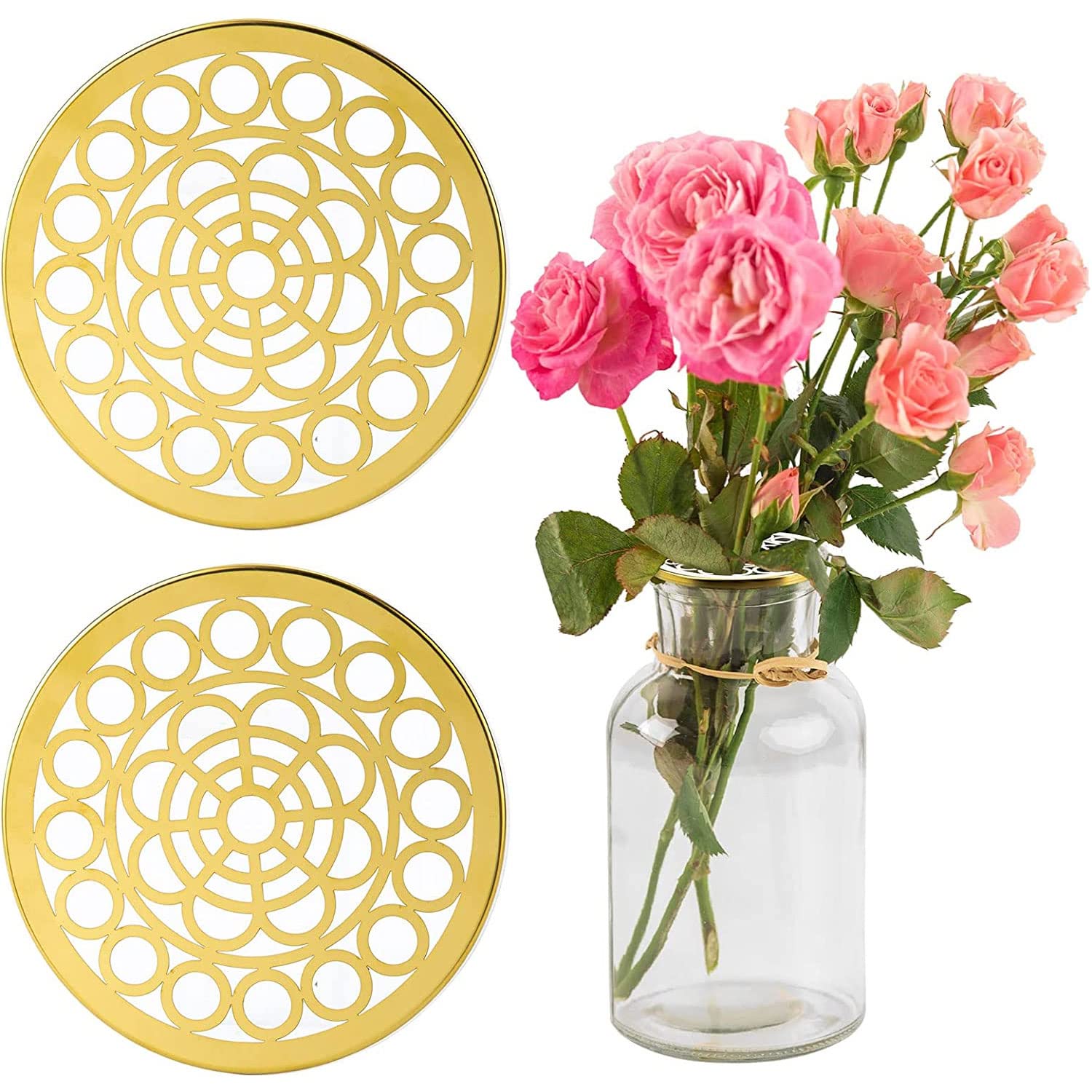 Buy Flower Frogs, 2 Pieces Metal Floral frog organizer, Stainless Steel