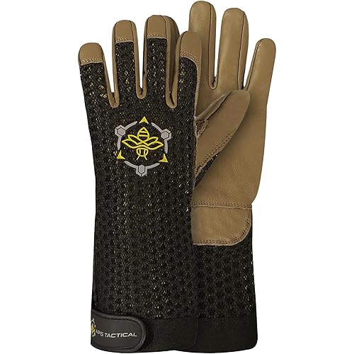 Heavy Duty Beekeeping Gloves Extended Cuff, Cowhide 5mm w/Patented Ventilation & Dexterity, Beekeeping Supplies