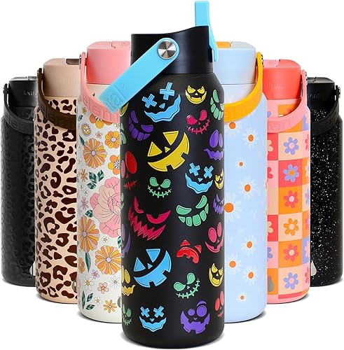 Miniatura 72 de Elemental Botella de agua aislada de 40 onzas con pajilla, botellas de agua con núcleo de acero inoxidable 100% a prueba de fugas para viajes,