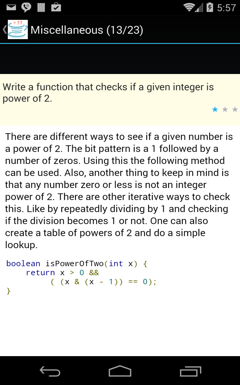 Java Questions - App on Amazon Appstore