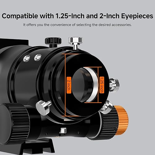 Miniatura 17 de SVBONY Telescopio refractor SV503, refractor acromático de dispersión extra baja F7 de 3.150 in OTA, enfoque de doble velocidad, telescopio