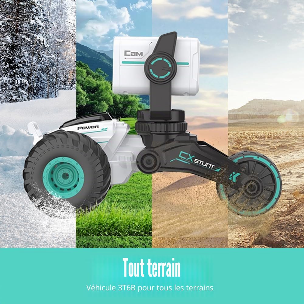Voiture Télécommandée avec 1080p Caméra,Crawler Truck Télécommande avec écran,Jeux Extérieur Fonction de Conversation en Mode Vocal,Peut Prendre des Photos et des vidéos,pour Adultes et Enfants