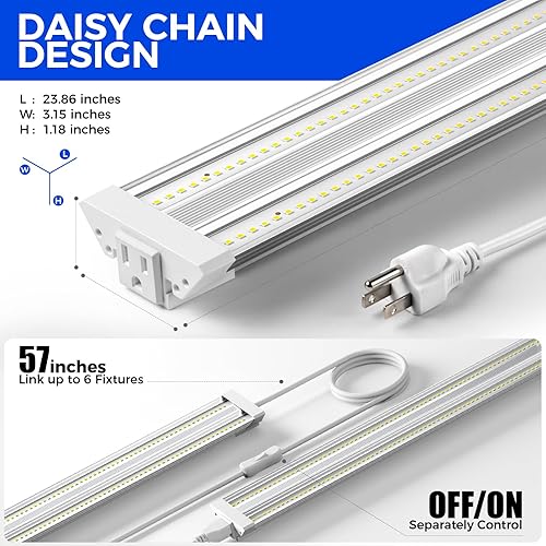 Miniatura 6 de Barrina TX36 - Luz de cultivo de 2 pies para plantas de interior, 36 W (equivalente a 200 W), alto PPFD, espectro completo de luz diurna de 5000 K,