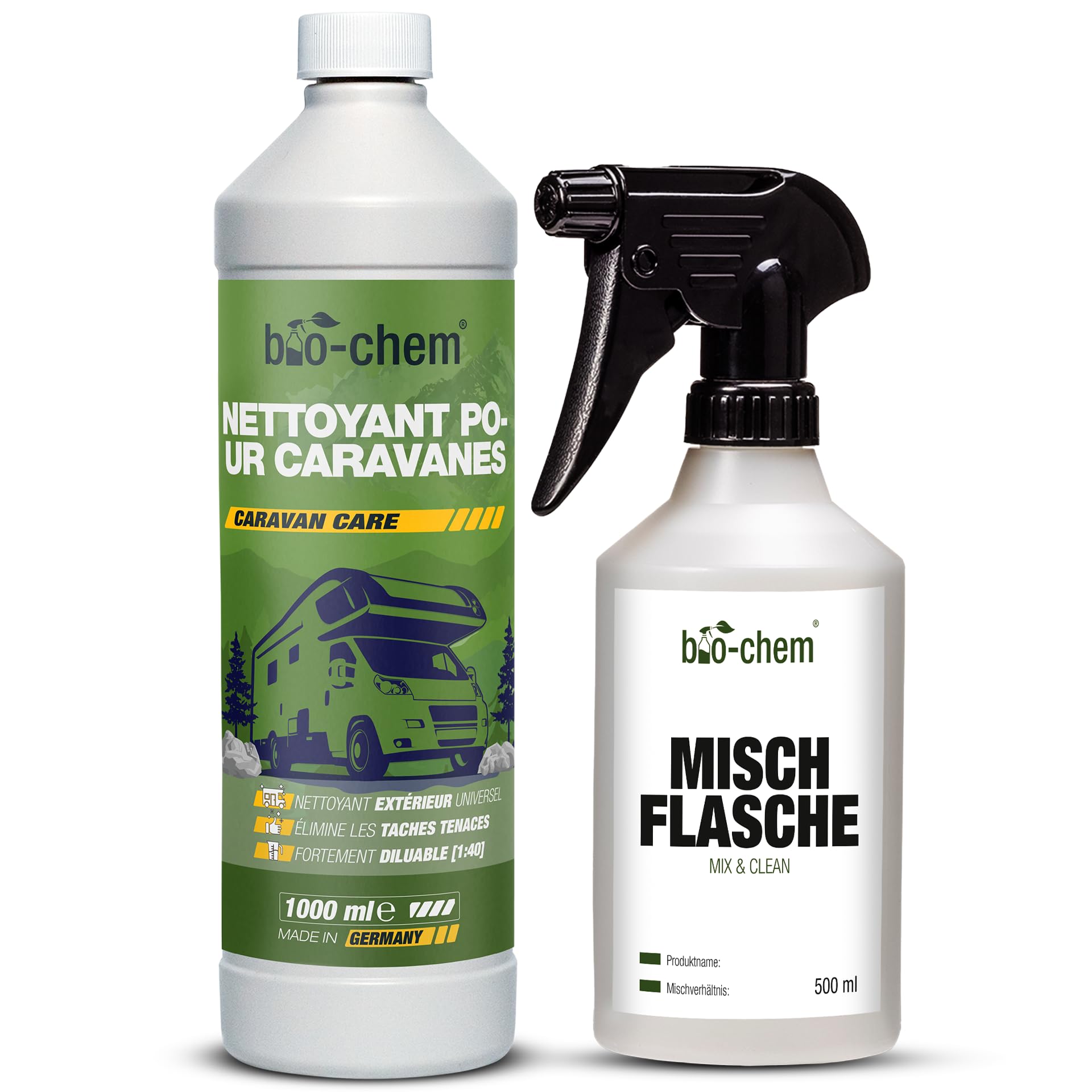 Nettoyant Pour Bateaux Bio-chem 1L - Solution écologique Pour Coques, Kayaks Et Yachts - Inclus Flacon Mélangeur 0,5L