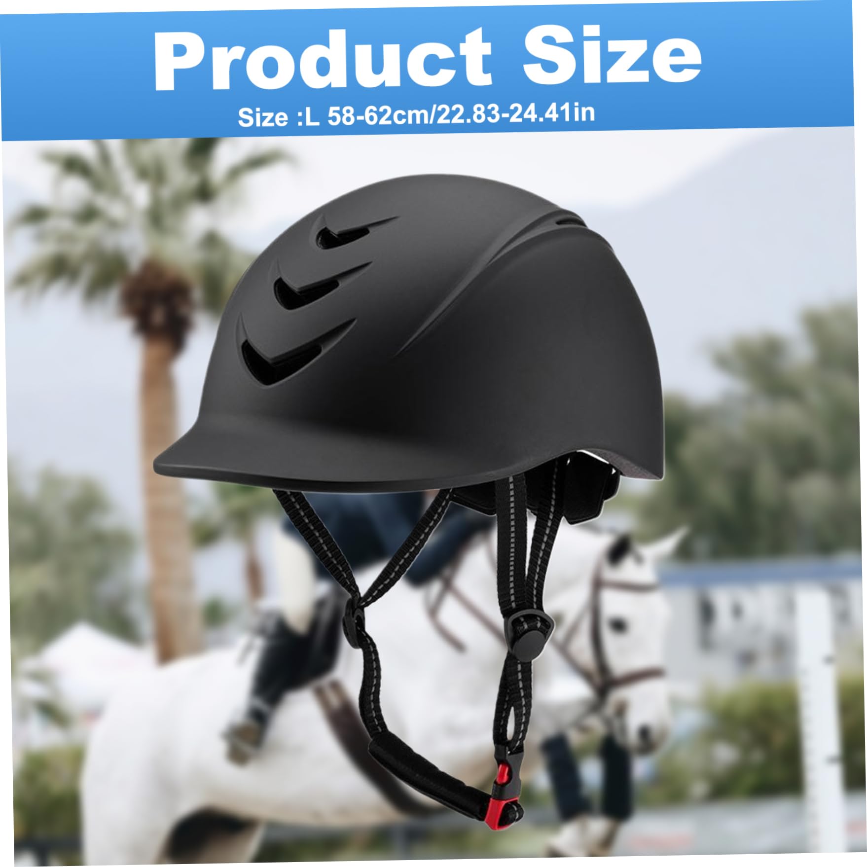Casco para Montar a Caballo, Transpirable, Acolchado Suave y con Correa Ajustable, de Seguridad anticolisión, para Mujeres y Hombres.