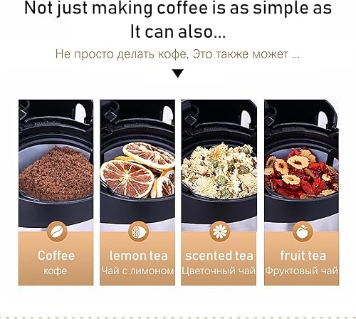 Miniatura 4 de WOCOYOKFJ Coffee Makers Drip Coffee Machine Kitchen Appliances Dripping Coffee Maker Automatic Brew Tea Powder Milk Ceramic Double Cup