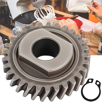 W11086780 Worm Gear Compatible with Kitchen Aid Stand Mixer, Replaces WP9706529 W10916068 9706529 9703543, with 9703680 Circlip, Fits 5 Qt & 6 Qt Models by Podoy