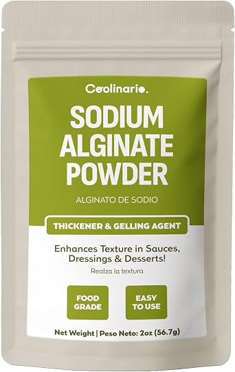 Coolinario Sodium Alginate Powder 56g Premium Thickener & Gelling Agent