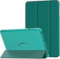 Vista 18 de MoKo Funda para tablet Yaxa Kindle Fire HD 8 y 8 Plus (12/10ª generación, 2024/2022/2020) de 8 pulgadas, funda de piel sintética con triple