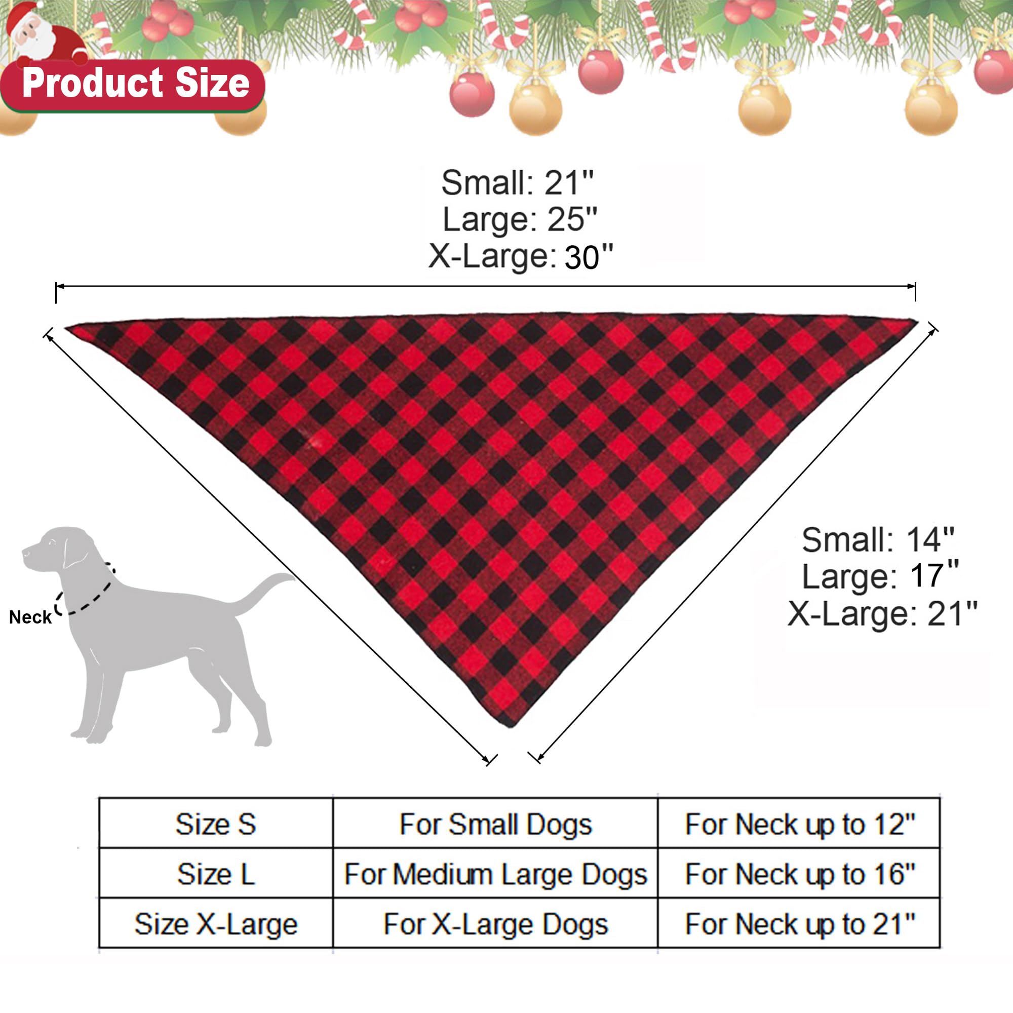 Weihnachts-Hunde-Bandana-Mütze, Fliege, Set – klassisches kariertes Haustier-Schal, Dreieck-Lätzchen, Hunde-Weihnachtskostüm-Dekoration, Zubehör für kleine, Katzen, Haustiere (rot)