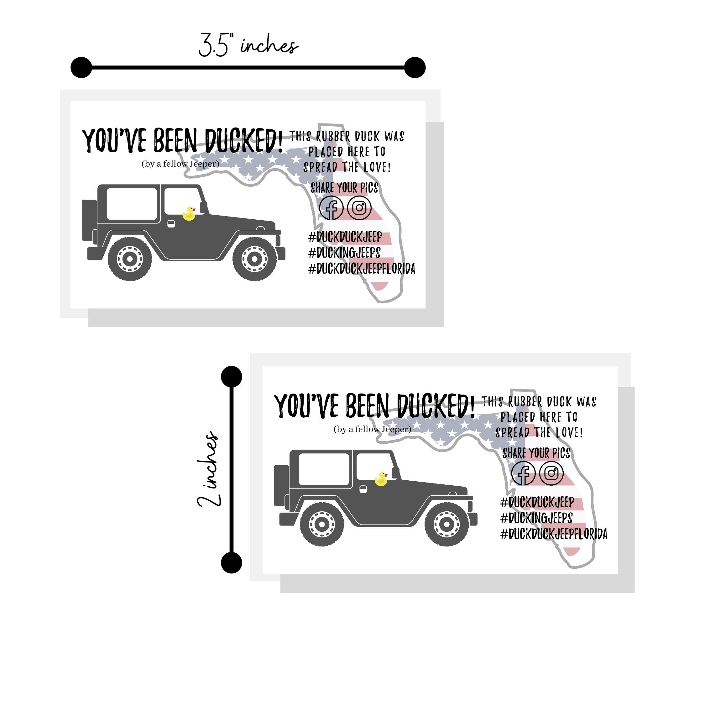 You've Been Ducked Tags – 50 Stück, 8,9 X 5,1 Cm, Visitenkarten Mit Arizona-Design Für Enten-Spiel