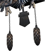 Vista 6 de WALPLUS Reloj de pared de cuco clásico con chime negro, reloj de pájaro colgante, decoración del hogar, reloj de Navidad, regalos