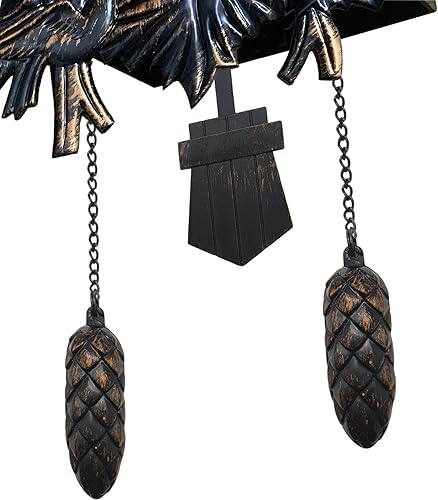 Vista 31 de WALPLUS Reloj de cuco timing para pared, pájaro cantando cuco, volumen ajustable, reloj de cuco de Navidad, regalo para sala de estar, oficina