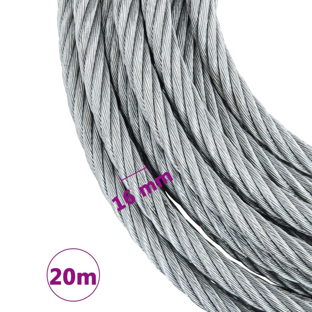 Paranco da 3200 kg in alluminio e acciaio con cavo metallico da 20 m e gancio di sicurezza, verricello manuale per foresta, fuoristrada, officina, barca, auto, sollevamento, trazione e