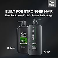 Vista 3 de DOVE MEN + CARE Champú 1 unidad Fresh + Clean para refrescar y fortalecer el cabello, con mentol, 28 fl oz