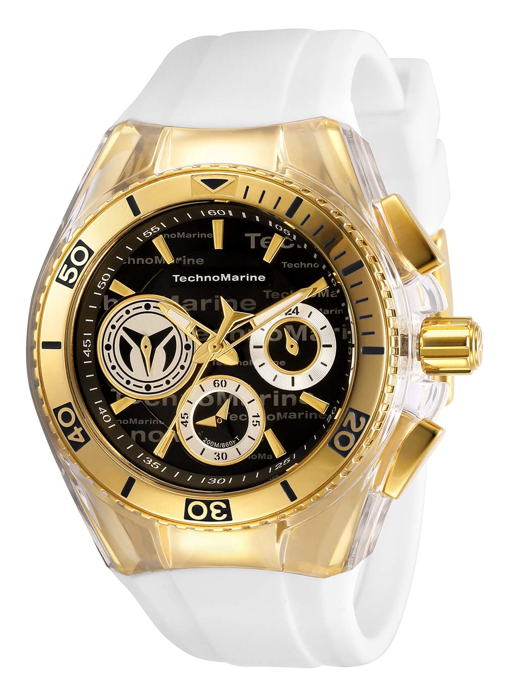 TechnomarineCruise Women's 40mm Chronograph Steel Black Dial Watch, White, Quartz Watch